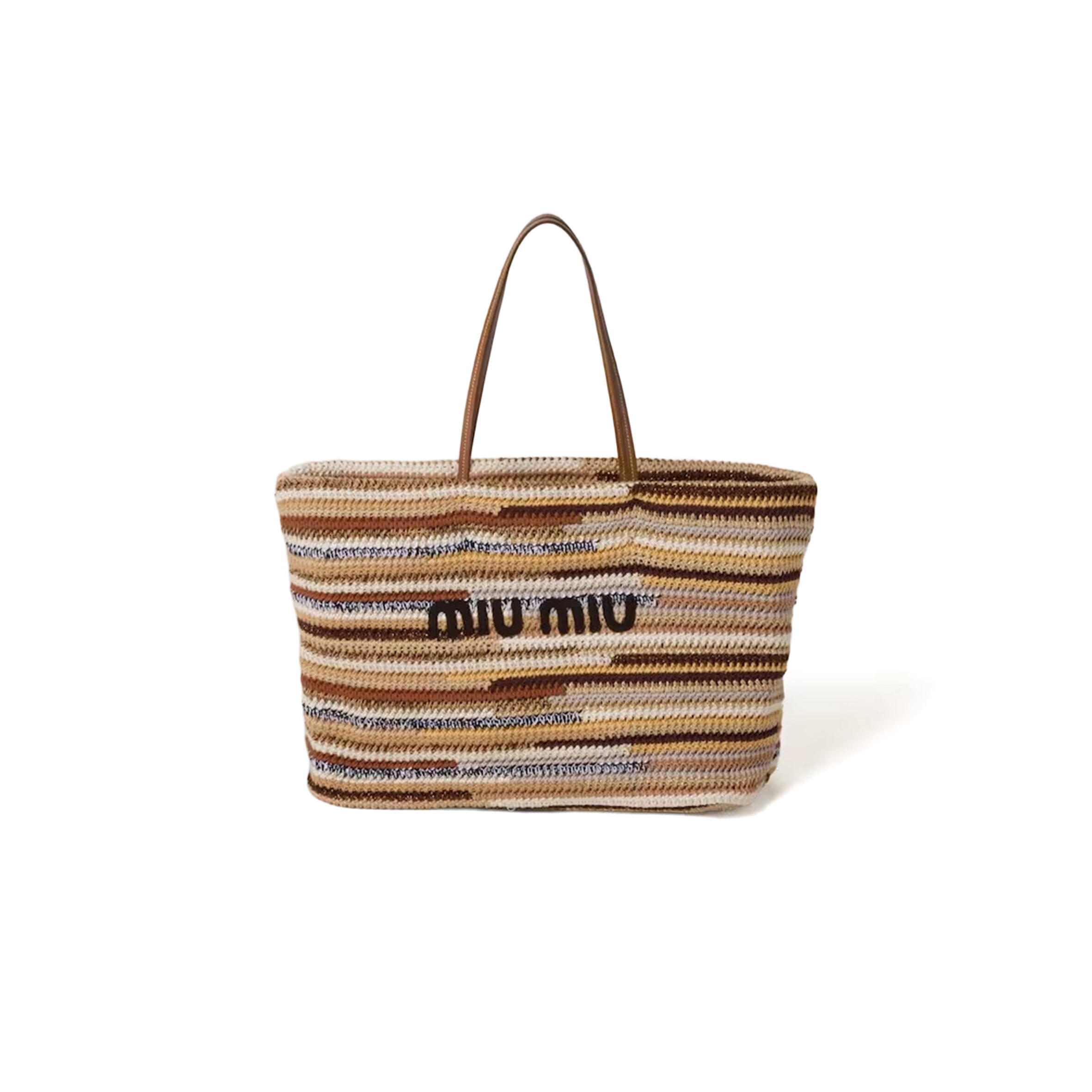 MIU MIU IVY CROCHET TOTE BAG 5BG228 (40*34*16cm)